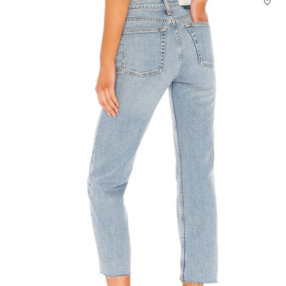 NWT RE/DONE High Rise Stove Pipe Jeans in cloudy blue - Picture 3 of 9